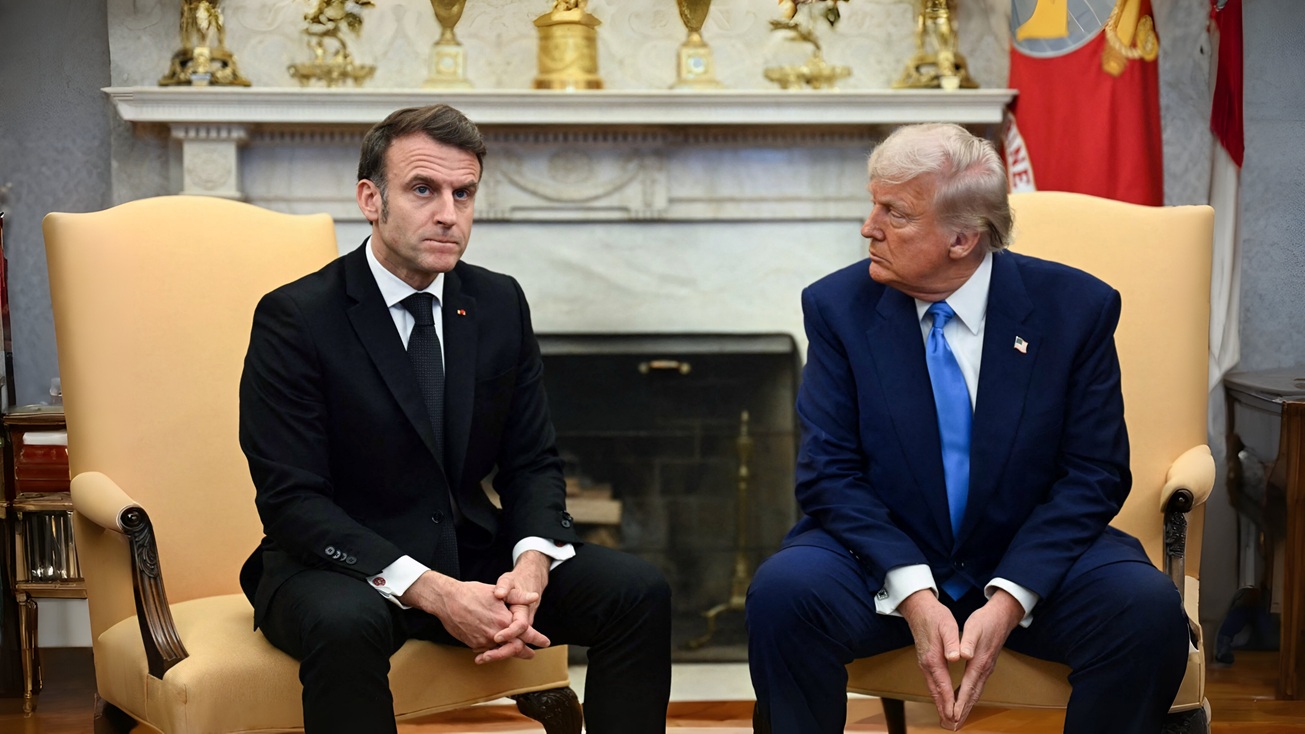 "Pour être franc, nous avons payé" : Emmanuel Macron reprend Donald Trump en direct sur l'aide à l'Ukraine