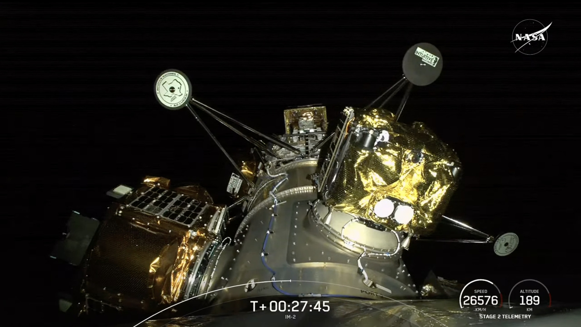 L'atterrisseur lunaire de la NASA s'envole vers le pôle sud de la Lune