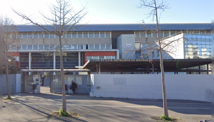 Le lycée professionnel et hôtelier Jean-Paul Passedat, situé dans le 8e arrondissement de Marseille. (capture d’écran Google Maps)