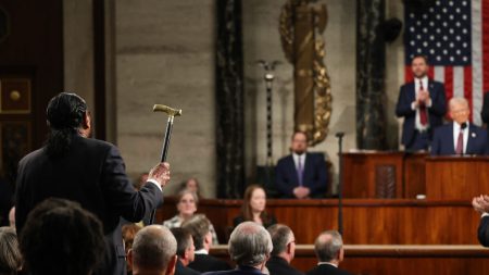 Un élu démocrate perturbe le discours de Donald Trump devant le Congrès et se fait expulser de l’hémicycle