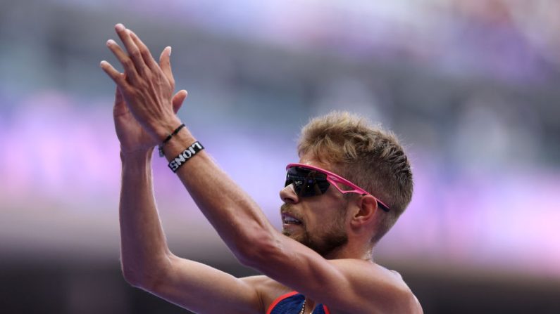 Jimmy Gressier a amélioré dimanche son record d'Europe du 5 kilomètres sur route en s'imposant sur la distance en 12 minutes et 57 secondes à Lille. (Photo : Hannah Peters/Getty Images)