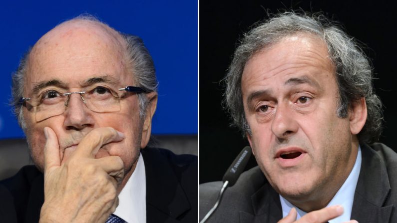 Près de trois ans après leur acquittement en première instance, Michel Platini et l'ex-président de la Fifa Sepp Blatter reviennent en appel à partir de lundi devant la justice suisse, dans l'affaire de paiement suspect qui a brisé leur carrière en 2015. (Photo : FABRICE COFFRINI/AFP via Getty Images)