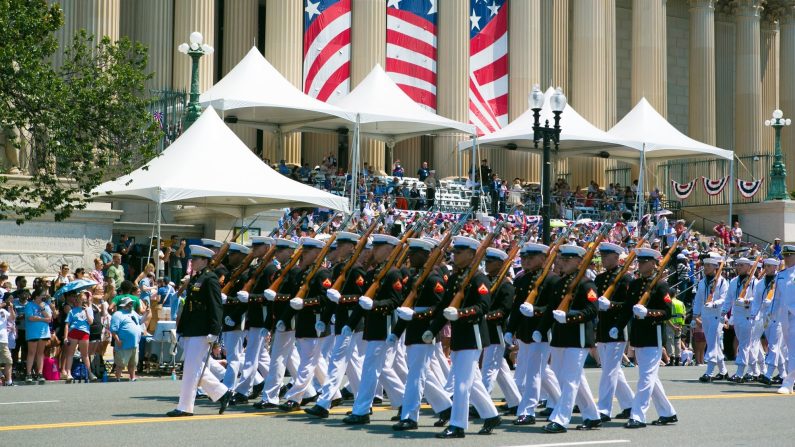 Défilé national de la fête de l'indépendance à Washington, le 4 juillet 2025. (Lisa Fan/Epoch Times)